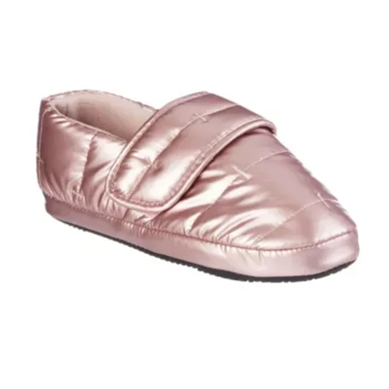 Women's Nylon Puffer Mikaela Slipper with Memory Foam and Indoor/Outdoor Sole