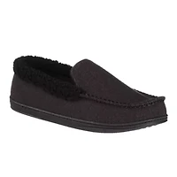 Men's Brushed Knit Lewis Moccasin Slipper with Cooling Gel Memory Foam and Indoor/Outdoor Sole