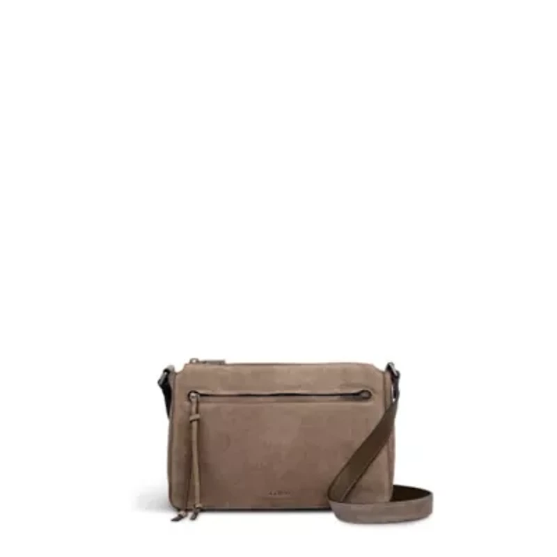 Fountain Park - Suede small Ziptop Cross Body