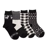 Womens 4 Pack Holiday Boot Socks