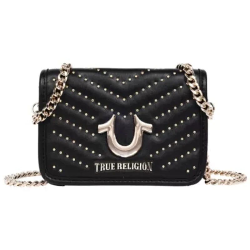 True Religion Horseshoe Multi Stud Flap Crossbody