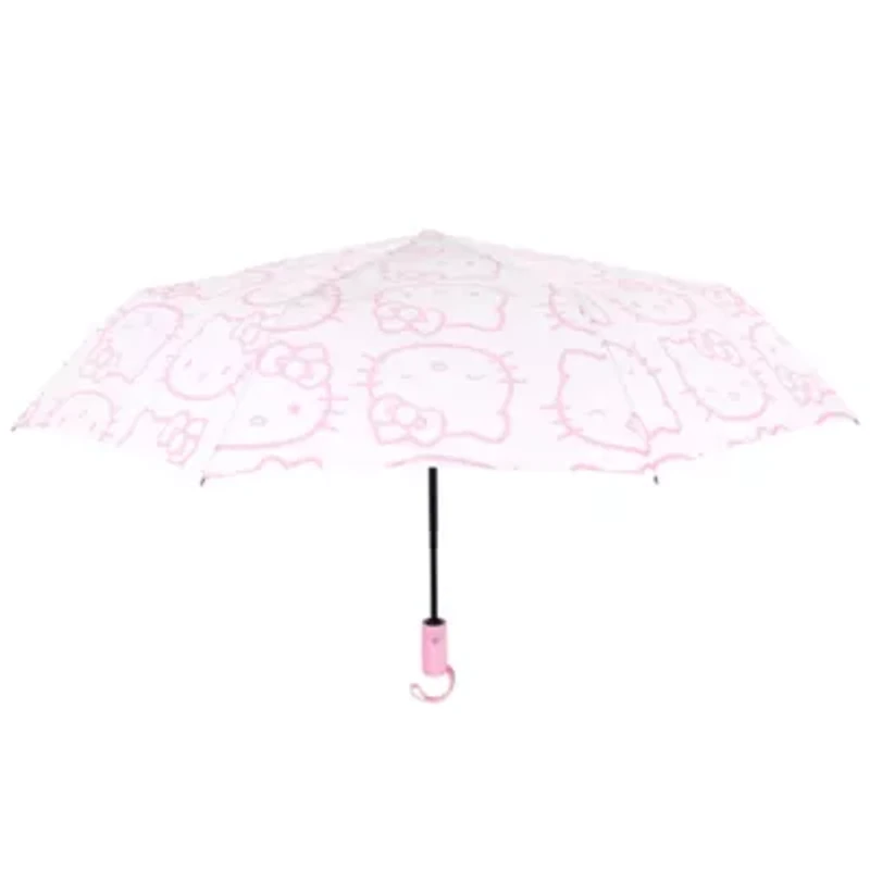 Sanrio Hello Kitty Expression White with Pink Outline Print Umbrella