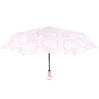 Sanrio Hello Kitty Expression White with Pink Outline Print Umbrella