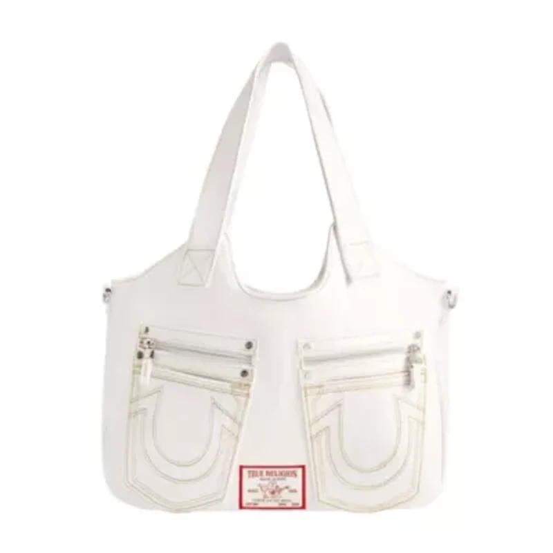 True Religion Horseshoe Stitch BLACK Satchel