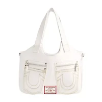 True Religion Horseshoe Stitch BLACK Satchel