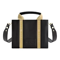 True Religion Licensed Faux Leather Mini Tote Bag with Branded Straps