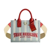 True Religion Denim Stripe Modern Tote