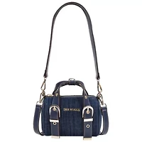 True Religion Denim Buckle Strap Mini Satchel