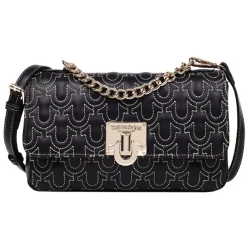 True Religion Horseshoe Quilted Flap Shoulder Bag