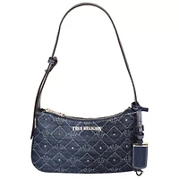 True Religion Studded Denim Shoulder Bag