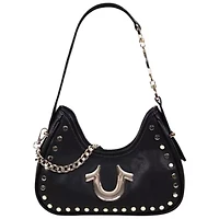 True Religion Studded Pebble Hobo Bag