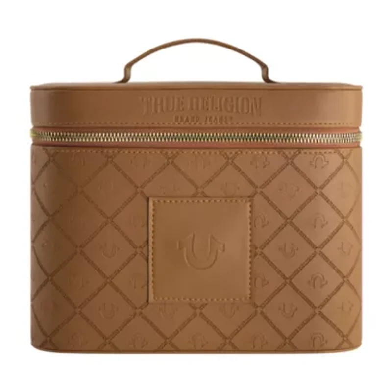 True Religion large Cosmetic case with mirror