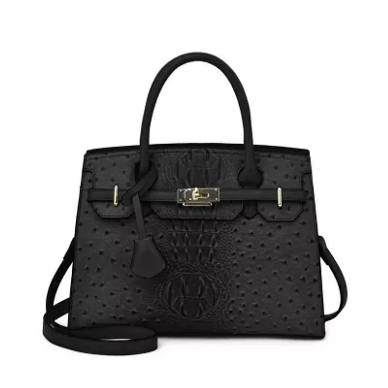 Virginia Ostrich Pattern Satchel