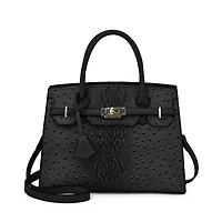 Virginia Ostrich Pattern Satchel
