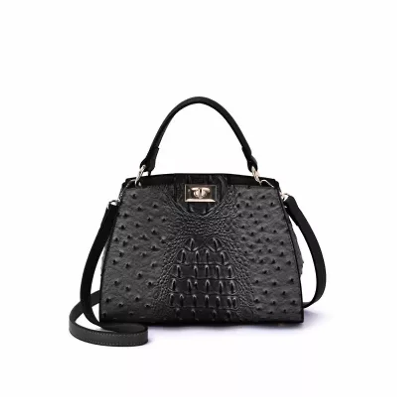 Ozzie Ostrich Pattern Mini Satchel