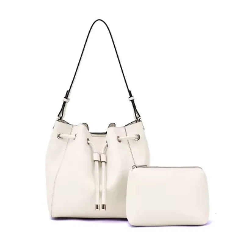 Ashby Drawstring Bucket Bag with Pouch