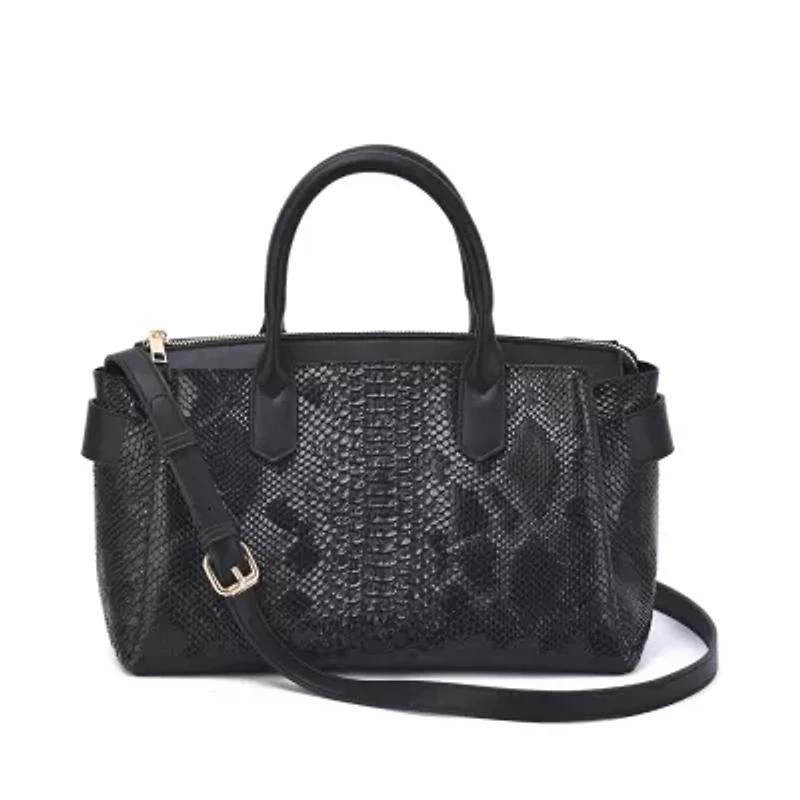 Maddie Snakeskin Satchel