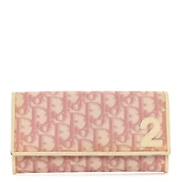 Dior Monogram Girly Flap Wallet Pink -FINAL SALE NO RETURNS