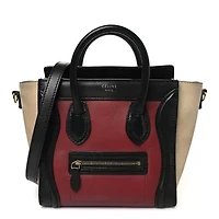 Celine Smooth Calfskin Mini Tri-Color Luggage Turquoise -FINAL SALE NO RETURNS