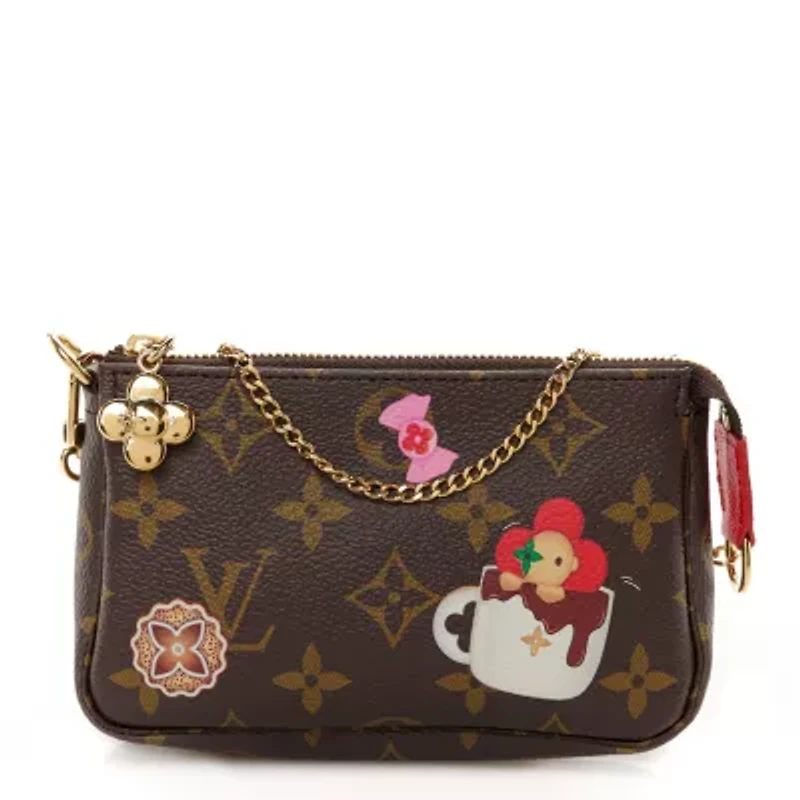 Louis Vuitton Monogram 2024 Christmas Animation Candy Factory Mini Pochette Accessories Candy Red -FINAL SALE NO RETURNS
