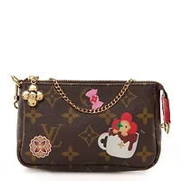 Louis Vuitton Monogram 2024 Christmas Animation Candy Factory Mini Pochette Accessories Candy Red -FINAL SALE NO RETURNS