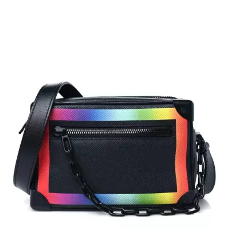 Louis Vuitton Taiga Rainbow Mini Soft Trunk Black -FINAL SALE NO RETURNS