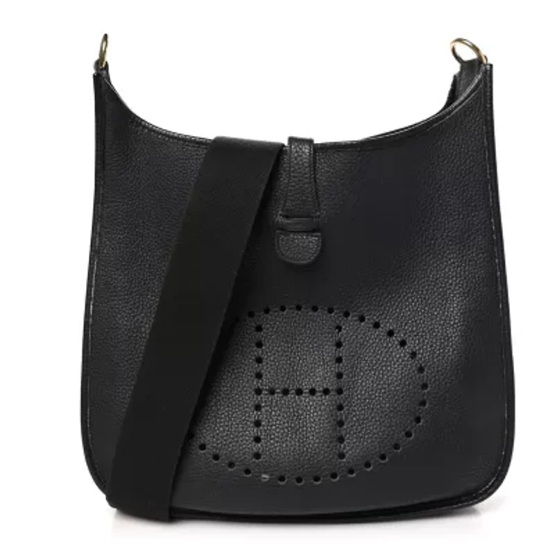 Hermes Taurillon Clemence Evelyne GM Black -FINAL SALE NO RETURNS