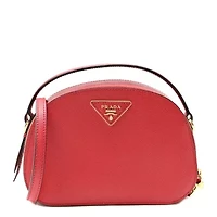 Prada Saffiano Lux Odette Crossbody Fuoco -FINAL SALE NO RETURNS