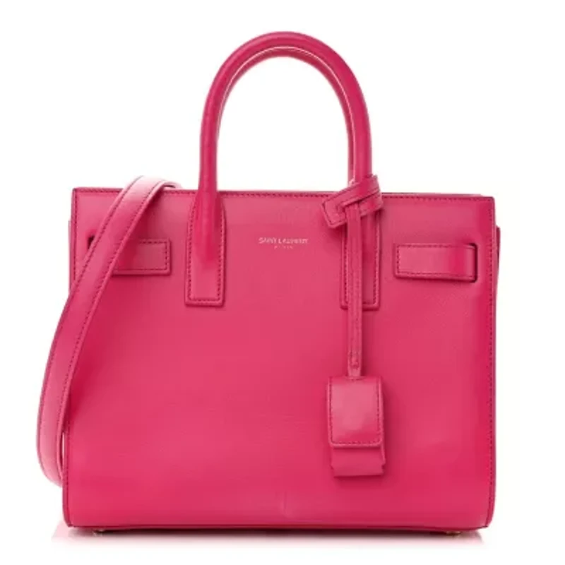 Saint Laurent Calfskin Nano Sac De Jour Bubblegum -FINAL SALE NO RETURNS