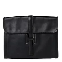 Hermes Jige Clutch Box Calf -FINAL SALE NO RETURNS