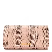 Gucci Python Script Continental Zip Wallet Pink -FINAL SALE NO RETURNS