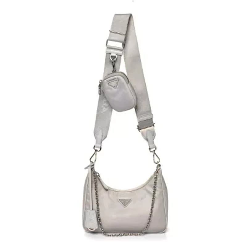 Prada Re-Nylon Saffiano Re-Edition 2005 Shoulder Bag Fiordaliso -FINAL SALE NO RETURNS