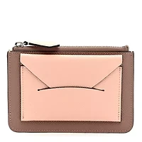 Moynat Carat Calfskin Envelope Zip Coin Purse -FINAL SALE NO RETURNS