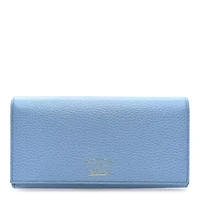 Gucci Dollar Calfskin Swing Continental Wallet Mineral Blue -FINAL SALE NO RETURNS