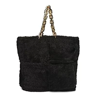 Bottega Veneta Shearling Intrecciato The Chain Tote Fondant -FINAL SALE NO RETURNS