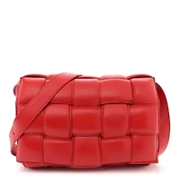 Bottega Veneta Nappa Maxi Intreccio Padded Cassette Crossbody Bag Almond -FINAL SALE NO RETURNS