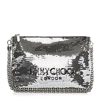 Jimmy Choo Sequin Callie Shoulder Bag Silver Black -FINAL SALE NO RETURNS