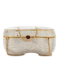 Judith Leiber Crystal Kidney Bean Minaudiere Clutch Gold -FINAL SALE NO RETURNS