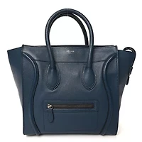 Celine Drummed Calfskin Mini Luggage Orage -FINAL SALE NO RETURNS