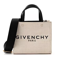 Givenchy Canvas Mini Bond Shopper Tote White Black -FINAL SALE NO RETURNS
