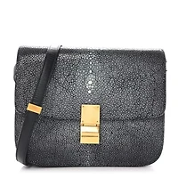 Celine Stingray Medium Classic Box Flap Bag Navy -FINAL SALE NO RETURNS