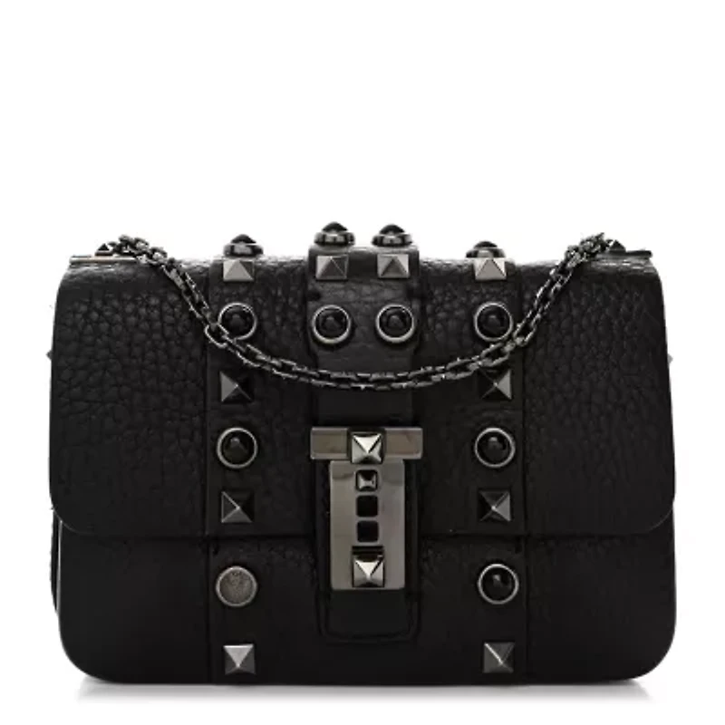 Valentino Onyx B-Rockstud Rolling Flap -FINAL SALE NO RETURNS