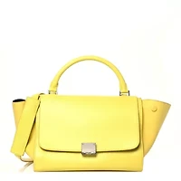 Celine Liege Calfskin Small Trapeze Fluo Yellow -FINAL SALE NO RETURNS
