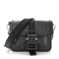 Dior Coated Canvas CD Diamond Mini Hit The Road Bag Black -FINAL SALE NO RETURNS