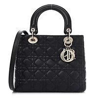 Dior Lady Dior Silver Hardware Cannage -FINAL SALE NO RETURNS