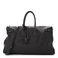 Saint Laurent Grained Calfskin Sac De Jour Souple Duffle 36H Asphalt Gray -FINAL SALE NO RETURNS