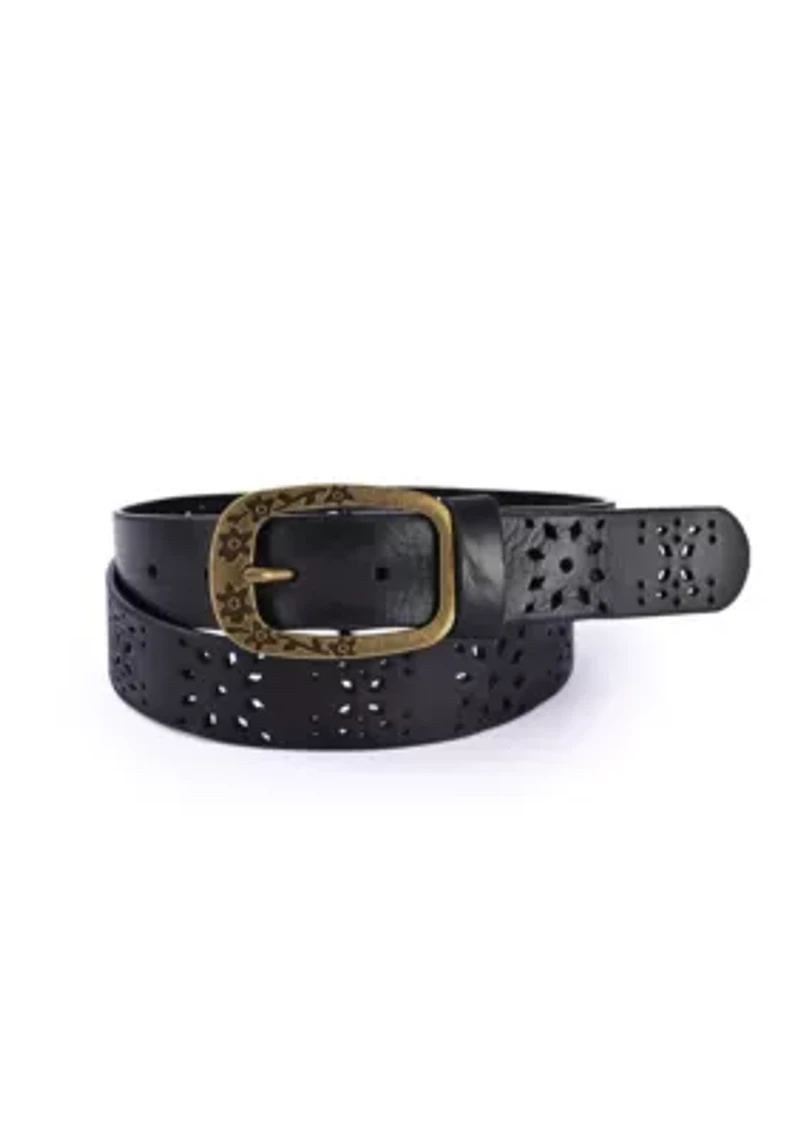 Blooming Crocus Leather Belt