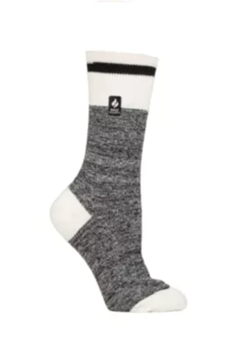 Ultra Lite Lana Cream Block Twist Crew Sock