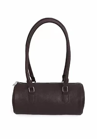 Brown Rounded Shoulder Bag