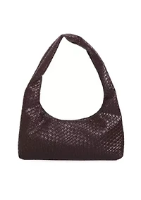 Dark Brown Patchwork Shoulder Bag